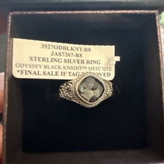 Sarda “Come What May” Ring In Odyssey Black Knight Mystic Quartz size 8