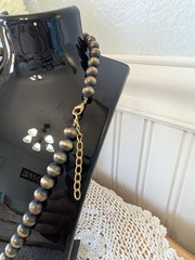 Pure Brass Pearl Necklace 18-20 Inches