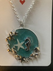Coastal Necklace Pendant Starfish Seahorse Ocean Tropical