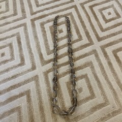 Glass Smoky Quartz Long Necklace