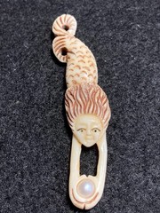 Mermaid Pendant with Cultured Pearl – Artisan Jewelry