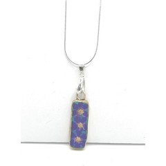 Polymer Clay Floral Pendant Necklace, Garden Art Cottagecore Boho Jewelry