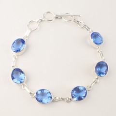 Women Silver Jewelry Tanzanite Natural Gemstone 925 Sterling Silver bracelet