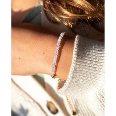 AAA fire Opal Ethiopian Opal Bracelet Gold Paperclip Chain October Birthstone
