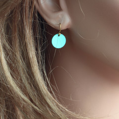 Turquoise Plated Dot Earrings