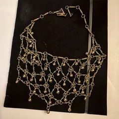Handcrafted Egyptian Necklace, Brass With Green Accents (K1)