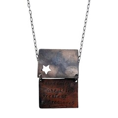 Anju Mixed Metal «Grandchildren are Life’s Greatest Treasures» Necklace – NEW