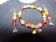 FALL Handmade Bracelet/Earrings Set by North Star Jewelry and More
