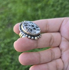 Sterling To Love White Buffalo Turquoise Sterling Silver Ring OOAK
