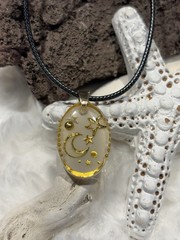 Handcrafted Resin and Polymer Clay Glow In The Dark Pendant Necklace 18 To 20”