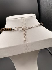 Jay King Mine Finds DTR Black Onyx, Tiger Eye and Turquoise Disc Necklace Silver