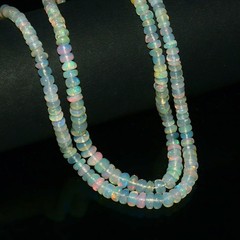 Natural Ethiopian Opal Beaded Bracelet 8 Inch Stretch Bracelet 2865P