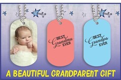 Personalized Double Side Photo Dog Tag Necklace Keychain
