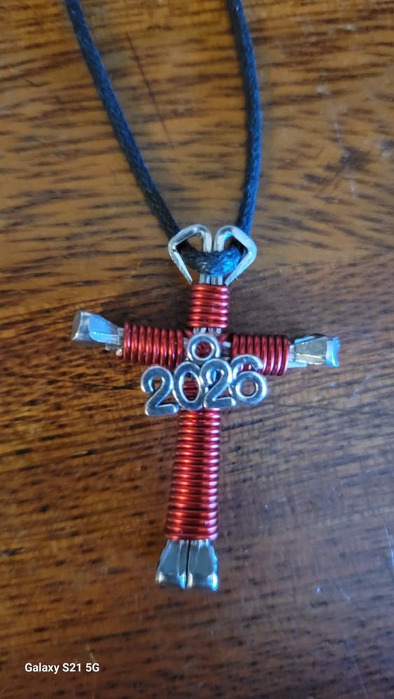 Horseshoe Nail Disciple Cross Necklace (10) Handmade! Date Crosses 2026