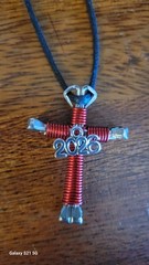 Horseshoe Nail Disciple Cross Necklace (10) Handmade! Date Crosses 2026