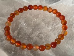 Carnelian Gemstone Bracelet 6mm