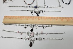 Handmade Anklets And Bracelets Beads And Colorful Stones Lot Of 22