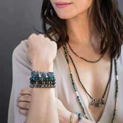 Scout Curated Wears PICASSO JASPER STONE Stacking Bracelet Jewelry SS014