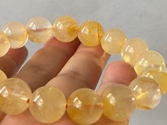 8″ «Golden Ray/Master Healer «~Golden Yellow HEMATOID QUARTZ Bracelet H1386