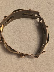 Renoir ? Clasp Bracelet 3- Copper Rectangles w/ Mesh Brass Hand Crafted 7″x 1¼»