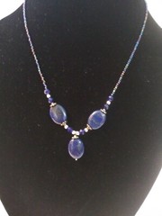 Women 10 inches genuine Blue Lapis Stone Beaded Necklace any Occasion with Clasp