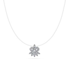 1.75 Ct Marquise Cut Diamond Pendant Necklace VS1 D-F White Gold 14k
