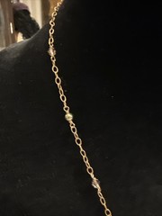 Vintage HOLLY YASHI NECKLACE signed w Darkened Gold Tone, And Green Accents Crys