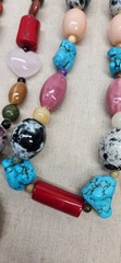 Gorgeous Huge Stone Beaded Artisan Necklace Lot Sterling Silver Turquoise Coral