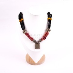 Agent Berber Beaded Necklace Moroccan Tribal Glass Bead Artisan Tribal Jewelry,