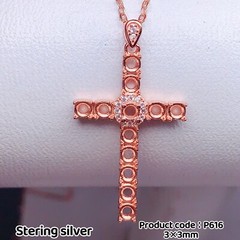 silver 925 pendant empty setting, DIY blank setting,