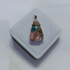 Beautiful Copper Quartz Handmade Pendant Sterling Silver Gemstone Cut Jewelry