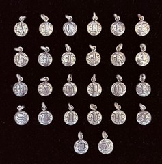 Initial letter charm , pendant 999. Fine Silver