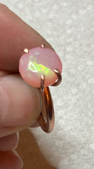 #192B – Hand-Crafted Copper Size 7 Ring w/ 4.00ct Genuine Ethiopian Welo Opal