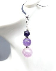 Sugilite Genuine Stone .925 Sterling Silver Handmade Earrings RARE