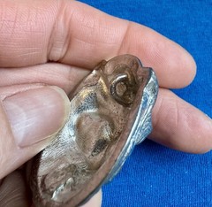 Vintage cast pewter wise owl pendant