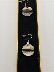 Coin Earrings w/ Sterling Silver Plated Hooks, One of a Kind