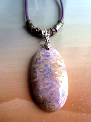 India Agate BOHO Style Suede Cord Necklace 18 in