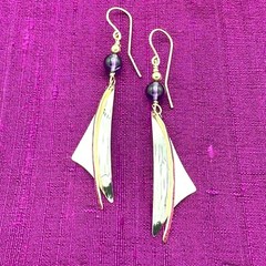 Sterling Silver & Amethyst Earrings/Handcrafted by Sassi LaMuth Jewelry