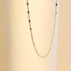 Gold and Silver Chain Necklace, Minimalist Jewelry, Daily Necklace, Gift for Her