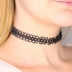 Chainmail Tattoo Choker – Stretchy Chain Necklace Handmade in Black