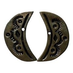 Handcrafted Indigenous Artist Sterling Silver Half Moon Earrings Fashion Jewelry