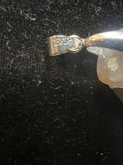 Natural Untreated Polished Chalcedony Pendant Gold Plated 18K Bail