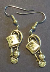 Blood Pressure Cuff Earrings Doctor Nurse 24 Karat Gold Plate