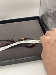 Stunning MeiFa LONG Glass Beaded Brown, Maroon and Amber Women’s Necklace