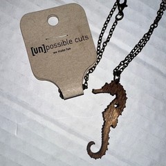 Seahorse Pendant Necklace – Brown