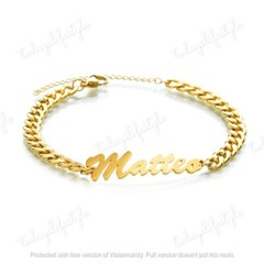 Personalized Name Bracelets, 9-19cm Chain, Gold/Rose Gold/Silver Color