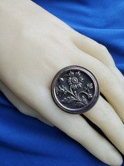 ORIGINAL Mars and Valentine Vintage Designer Floral Sterling Silver 925 RING S 7