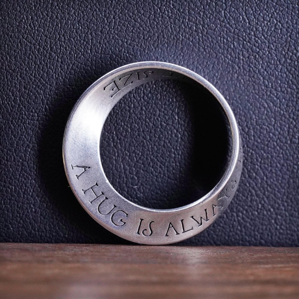 sterling silver pendant, 925 infinity circle loop hug is always the right size
