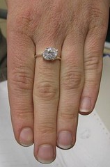 Handmade Sterling Silver Engagement Ring With Cubic Zirconia Hallmarked 925