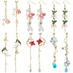 Newitin 6 Pairs Flower Earrings For Women Hypoallergenic Earring Butterfly